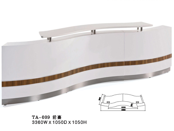 curved reception desk EKL-009