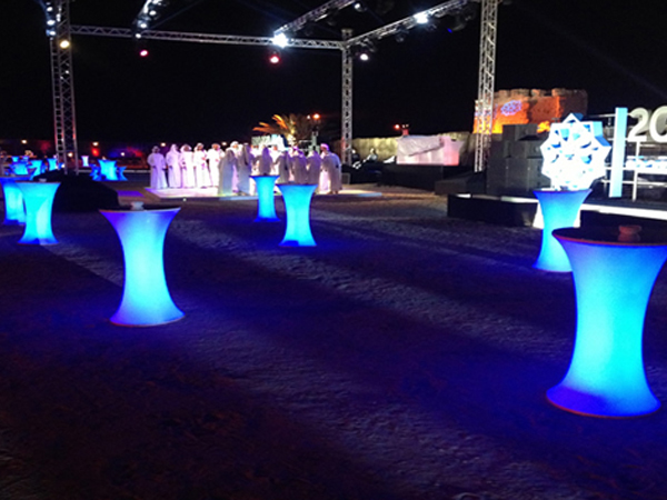 led chair and table set furniture EKL014