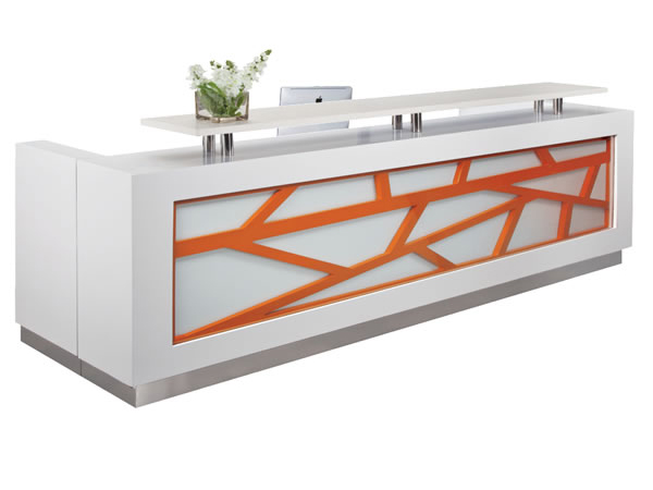 white reception desk ZX2406